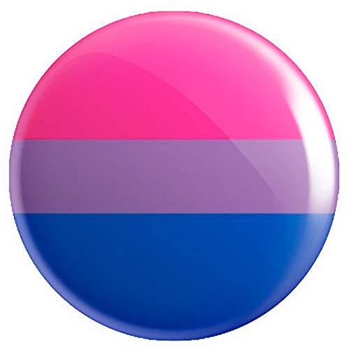 Islander Fashions LGBTQ Stolz Flaggen-Knopf-Abzeichen 25mm 1 Zoll Lesben Homosexuell Geschlecht Bisexual Badge Bisexual One Size