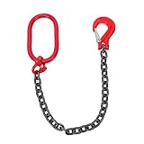 Warmhm Élingue à Chaîne De Levage Brin 1 Tonne 1,25 Mètre En Acier Manganèse Avec Cro...