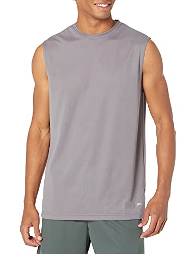 Amazon Essentials Men's 2-Pack Performance Tech Muscle Tank, Medium Grey/Royal Blue, XX-Large