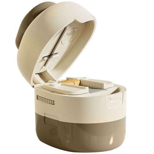 Coupe Comprimé, Matériau en Plastique, avec Couvercle pour Protéger les Mains, Coupeur de Tablettes Réglable, Coupe en 2 Ou 4 Tablettes, Convient aux Petites et Grandes Tablettes