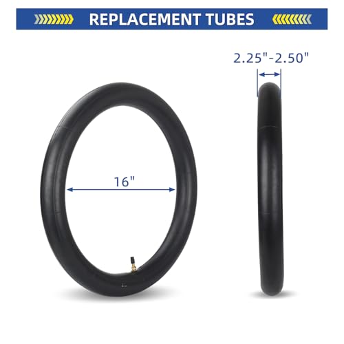 Image of GICOOL 2.25 /2.50-16 inch (70 /90-16) Dirt Bike Replacement Inner Tubes, 2 Pack with TR4 Valve Stem, Fits for Off-road Motorcycle, Mini Bike, Pit Bike and More