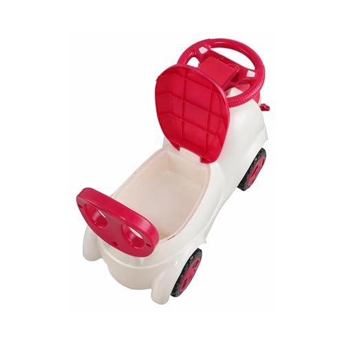 Image of kidsROAR Push Ride On Car for Kids 1-5 Years | Baby Push Car with Music, 3D Lights & Backrest | Premium Ride On Toy Supports Up to 35kg (Cartoon, RED)