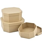 Amazon.com: WANDIC Paper Mache Box, Set of 3 Octagon Paper Mache