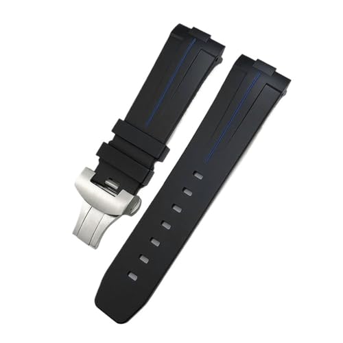 Bracelet Silicone Incurvé 22mm Souple avec Boucle Déployante - 2