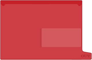 Doctor Stuff - Small Bottom Tab Vinyl Outguides, Full Front Pocket, Middle Charge Out Slip Pocket, Plastic File Folder, Letter Size 9" x 13-1/4", Red, 100/Box