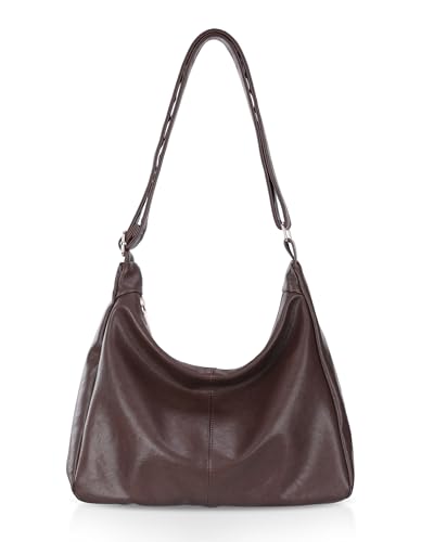 Bolso Hobo para Mujer, Cuero Vegano, Correa Ajustable miniatura 1