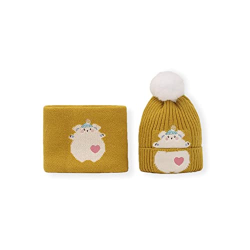 Gorro de punto para niños UKKO con diseño de dibujos animados para otoño e invierno