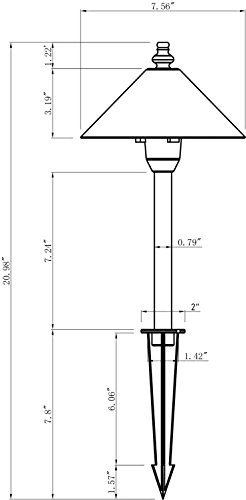 Lumina Low Voltage Landscape Lighting Cast-Aluminum Outdoor Path And Area Light Warm White 20W G4 Halogen Bulb And Abs Heavy Duty Ground Stake Included For Yard Walkway Lawn - Green Pal0102-Vg (1Pk) #TOP2