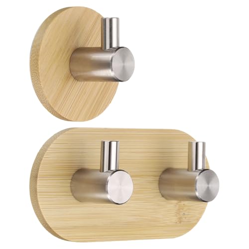 Patères de rangement bois argenté pour résoudre le manque de place - 2