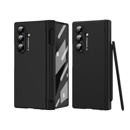 Étui Galaxy Z Fold 7 noir avec porte-stylet et protection d'objectif charnière
