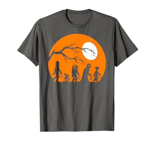 T-shirt Star Wars Halloween Trick or Treat silhouette geek coton noir