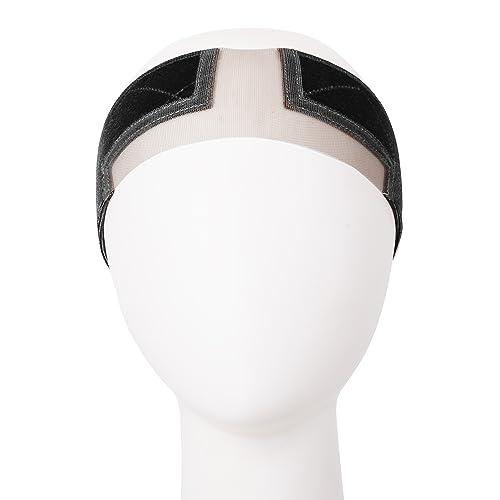 [Beyond Your Thoughts] ウィッグ固定 ウィッグバンド ウィッグズレ防止 レース ベロア ウィッグ用バンド 滑り止め ズレない 固定力アップ ウィッグネットと併用 簡単着装 柔らかい 通気性 サイズ調節可能 ブラック