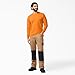 Dickies Men's Long Sleeve Heavyweight Crew Neck, Orange, X-Large