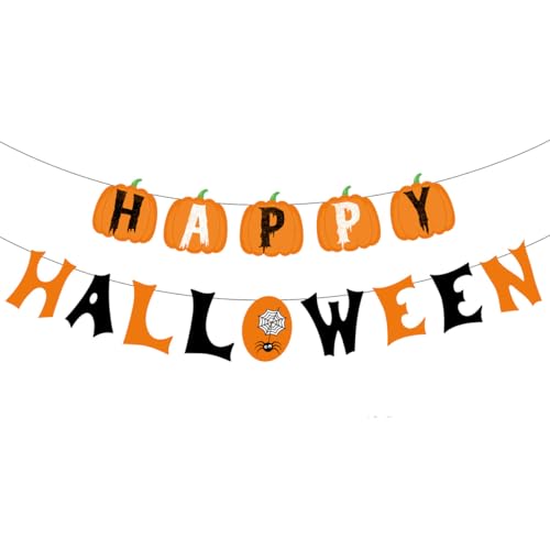 Image of FancyDressWale Happy Halloween Decorations Set,party props, Pumpkin Banners, Character Cutouts, 34 Pieces (Style-1)