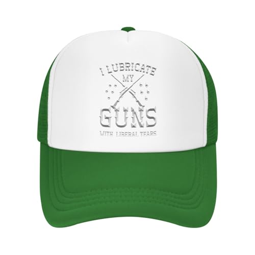 I Lubricate My Guns with Liberal Tears Trucker Hat Snapback Mesh Baseball Cap Unisex2