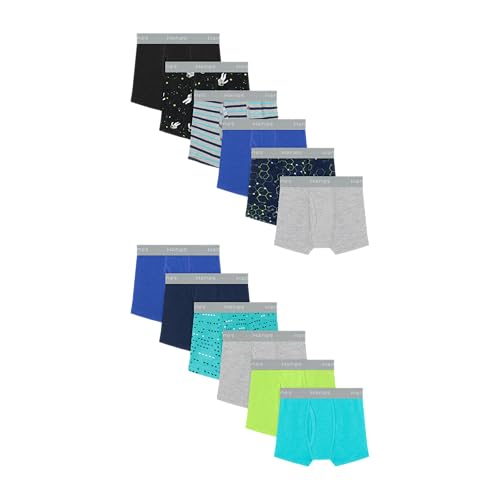 Image of Hanes boys Underwear Boxer Briefs Pack, 8-pack, Cotton-stretch Dyed Boys' Underwear, Moisture-wicking