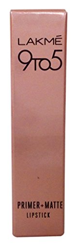 Image of Lakme 9 to 5 Primer + Matte Lip Stick - MR20 Ruby Rush, 3.6g Carton