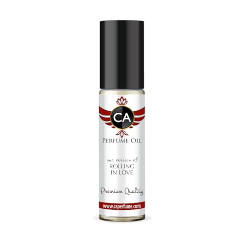 CA Perfume Impression of Rolling In Love Unisex Fragrance Oil Amber Floral Scent Long Lasting Perfumes for Women &amp; Men Travel Size TSA Ready Mini Parfum Body Oil Roll-on 0.33 Fl Oz 10ml