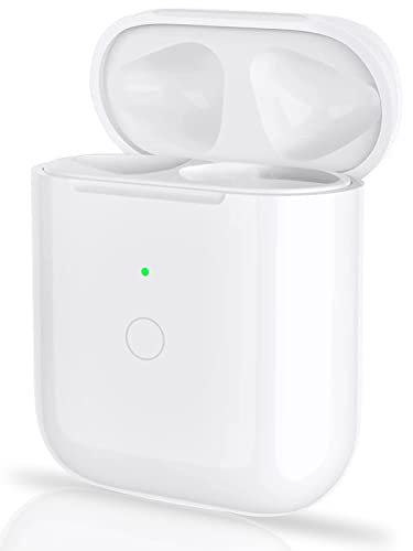 Kabelloses airpods ladecase für AirPods1/2, Ersatz Ladecase airpods 2 mit Bluetooth-Pairing(Kopfhörer Nicht enthalten) Wireless Charging Case Eingebauter Akku 5-mal volle Ladung Cover