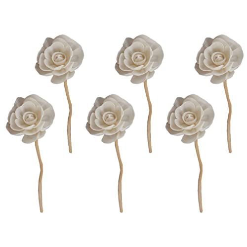 6Pcs Diffuser Sticks Rattan Flower, Rattan Reed Fragrance Diffuser and Flower Replacement Refill Rattan Sticks, Aroma Oil Diffuser