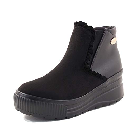 【primevere LIZ LISA プリマベーラリズリサ】 厚底 スニーカーブーツ PLZ1009 ブラックスエード S（約22.5センチ）