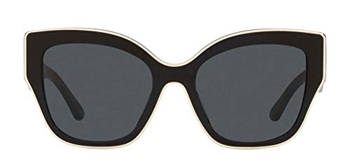 Tory Burch Sunglasses TY 7184 U 192987 Black With Ivory Piping2