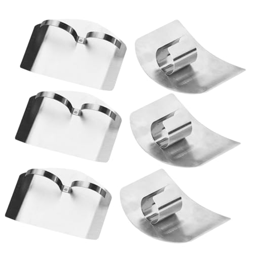 Cabilock 3 Set 3 Set In Acciaio Inox -Guardia Di Per Le Per Tagliare Gurad Fetta Anti Taglio Dito Utensili Da Taglio Da Cucina Tagliere Nappa Dito 6 pezzi * 3
