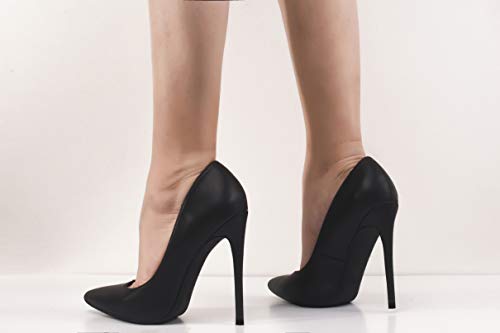Kanten pumps dames klassieke stiletto's hoge hakken sexy met 12 cm hakhoogte glad leer maat 36-42 EU - Image 6