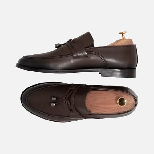 Aurora Men’s Dress Loafers – Elegant Leather Slip-On Shoes | Premium Business Casual Footwear | Comfortable All-Season Soft Leather Loafers3