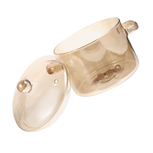 Marmite en verre borosilicate transparent avec couvercle Amosfun - 2
