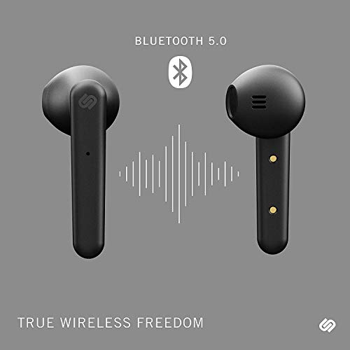 Image of Urbanista Stockholm True Wireless Earbuds 14H Playtime Bluetooth 5.0 with Charging Case, Touch Controls & Dual Mic Earphones Compatible with Android and iOS - Black