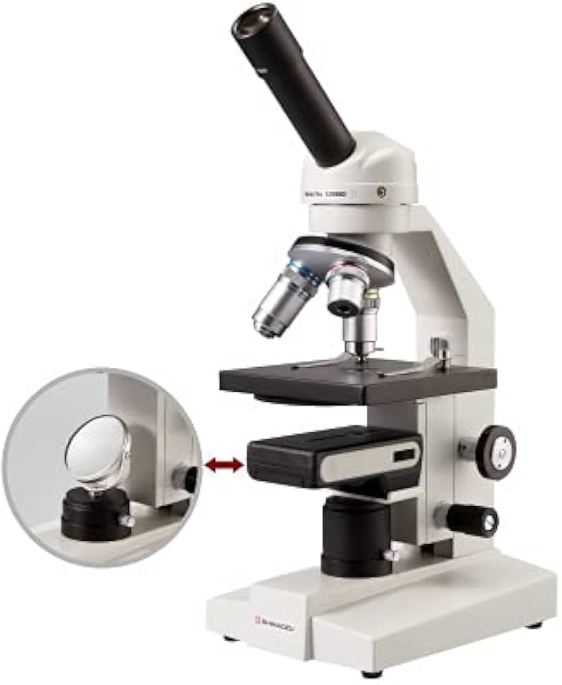 Amazon | 島津理化 生徒用生物顕微鏡 40倍~400倍 反射鏡と充電式LEDの