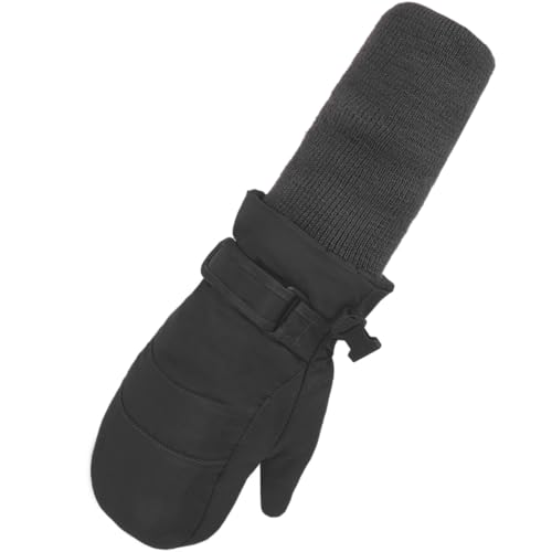 MAGARROW Kids Winter Snow Ski Mittens Black 5-6 Years