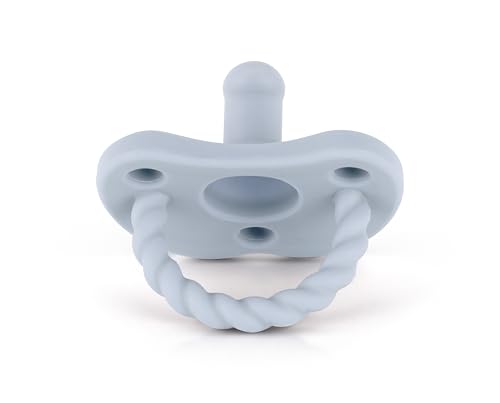 Image of Sweetie Silicone Pacifiers for Newborn Pacifier Soother Baby Pacifier Soft Silicone Certified BPA Free Set of 2 (Light Blue)
