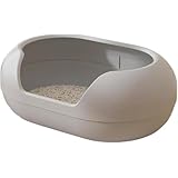 Ladfrol 超特大猫トイレ カプセル猫トイレ 除臭猫砂盆 防臭防外はね 超特大空間 洗浄しやすいです (グレー)