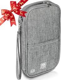 Travel Document Organizer with RFID, Family Passport Holder, Wallet for Women & Men, Portable & Waterproof Case for Cards, Boarding Pass, Money