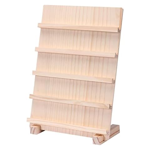 Perfeclan Wooden Earring Display Stand Jewelry Towel Multi Layers Earring Showing Earring Display Holder , 5 layers Cover