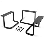 Under Desk Laptop Mount, Under Desk Shelf Bracket Compatible with Devices Tall Maximum 2.7 inch, Aluminum Under Desk Laptop Holder Stand Tray for Laptop, MacBook, Keyboard, Modem, Playstation 4 & More