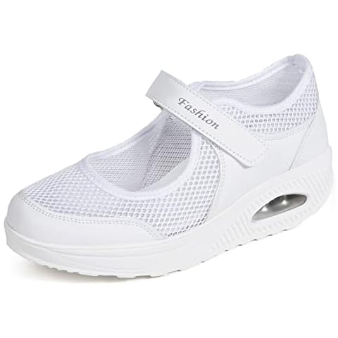 Zapatillas de nordic walking Hsyooes Mujer E-blanco Cover