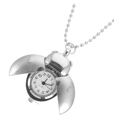 Imagen de Yardenfun Reloj De Bolsillo Escarabajo Vintage Colgante Plateado Decorativo Artesanal para Hombre y Mujer Accesorio De Ropa Único Práctico Portátil