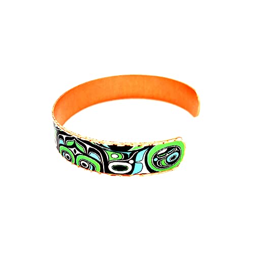 Image of FRONT LINE JEWELRY Northwest Native American Totem Bracelets - Artisan-Handmade West Coast Haida Copper Cuff for Men & Women | Unique Unisex Cultural Jewelry Gift Idea
