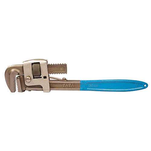 Image of AGRICO Tata 12 Inch Pipe Wrench Set | Heavy Duty Stillson Type Adjustable Jaw Spanner for Pipes | Chrome Vanadium Steel with Anti Slip Grip | For Plumbing, Industrial & Home Repair Use | Pack of 2