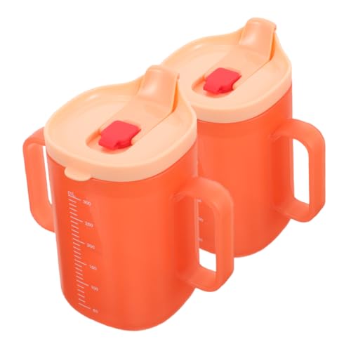 Holibanna 2Pcs Adaptive Drinking Cups for Elderly Easy to Use Sippy Cup for Disabled Adults Spill Resistant Design for Clean Drinking Experience