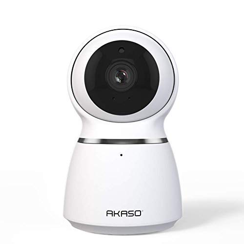 AKASO WiFi Camera, 1080P HD IP Wireless Security Camera with Auto Motion Tracking, Panoramic Navigation,3D Positioning, Pan/Tilt Remote Control, Motion Detect, Two-Way Audio, Card/Cloud Storage (P50)