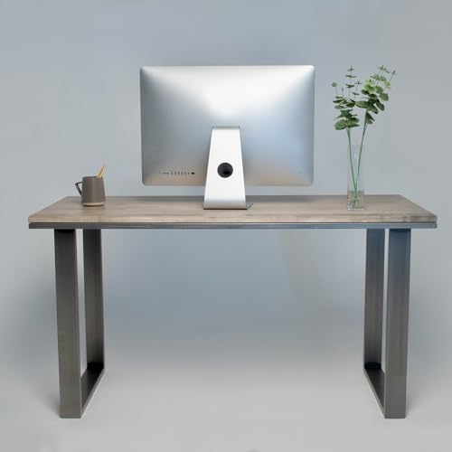 Bureau en épingle à cheveux érable noirci table de travail design - 3