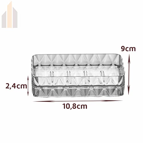 Jogo Utensílios De Lavabo 4 Peças Pia Banheiro Luxo Glamour Cor:Kit Banheiro Incolor