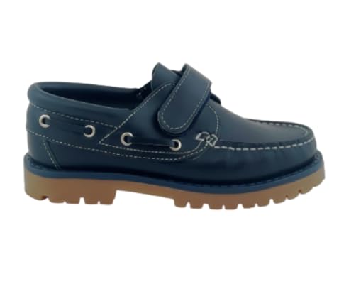 Benavente Nauticos DE Piel CLÁSICOS Velcro Marino NIÑO