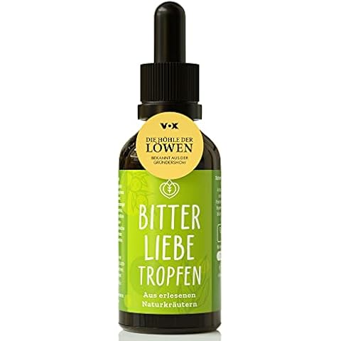 BitterLiebe® Bitterstoffe Tropfen 50ml mit praktischem Pipettenverschluss I Bittertropfen aus Die Höhle der Löwen I Hildegard von Bingen, Bitterkräuter Cover