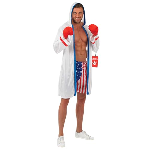 Fun Shack Costume Boxeur Homme, Déguisement Adulte, Peignoir Boxe, Tenue Carnaval Homme, XL