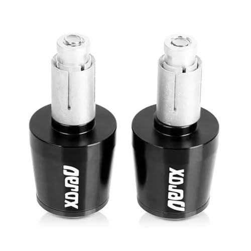 Für Yamaha AEROX155 AEROX 155 2017 2018 2019 2020 2021 7/8''22mm Motorrad Lenker Griffe End Kappe Stecker(Black and Black)